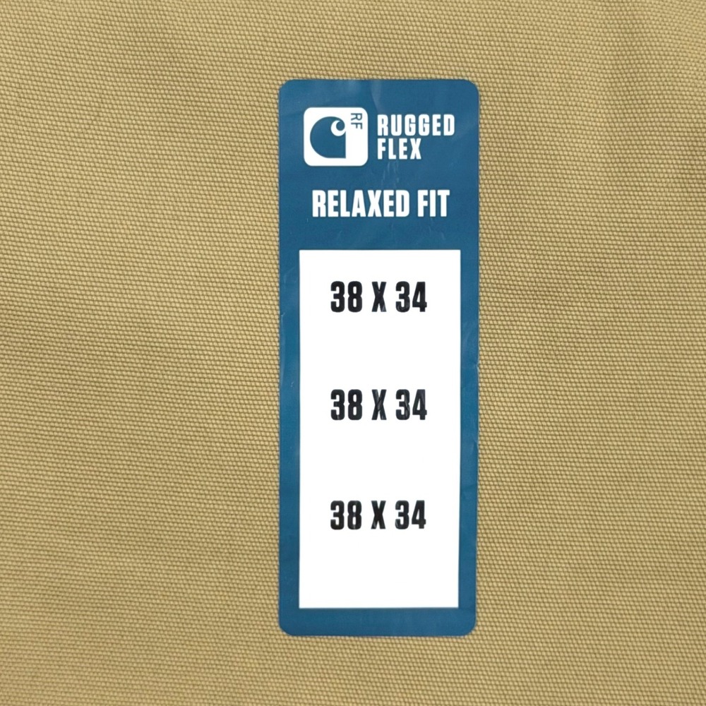 Carhartt Rugged Flex Relaxed Fit Canvas Work Pants Men 38x34 BN2291-M Tan NWT‎ - Picture 6 of 15